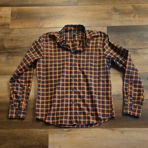 Banana Republic Orange and Blue Casual Button Down Shirt
